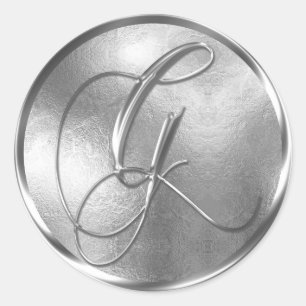 Monogram G NONMETALLIC Silver Envelope Seal