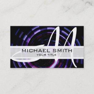 Monogram Galaxy Elegant Modern #6 Business Card