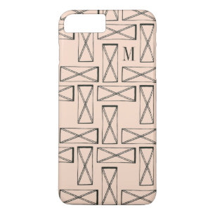 Monogram   Geometric Rectangle X Design iPhone 8 Plus/7 Plus Case