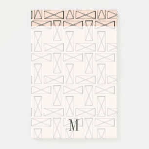 Monogram Geometric Rectangle X Design Post-it Notes