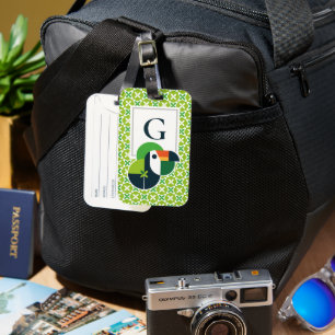 Monogram Geometric Toucan Brazil's Iconic Bird Lug Luggage Tag