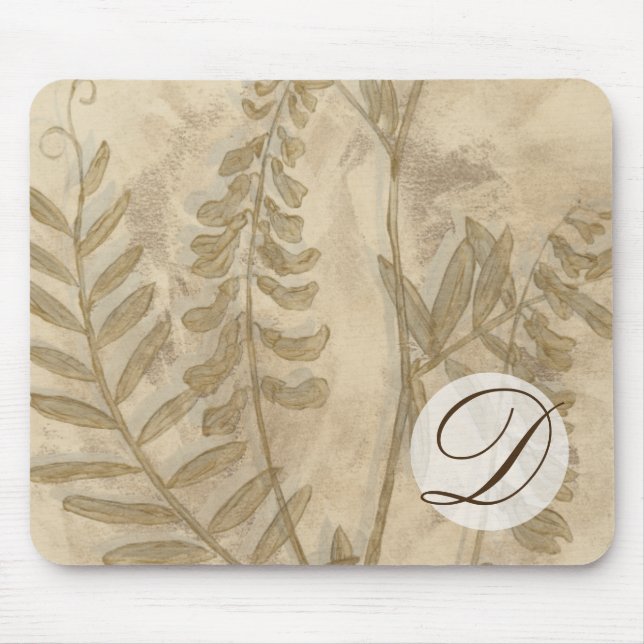 Monogram | Gilded Foliage I Mouse Mat (Front)