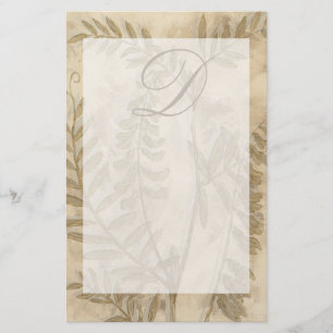 Monogram   Gilded Foliage I Stationery