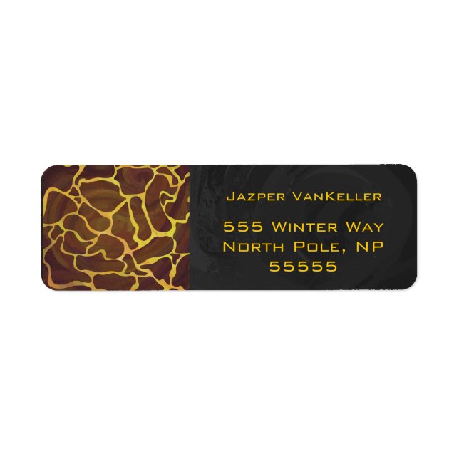 Monogram Giraffe Brown, Yellow Print (Front)