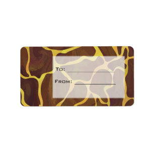 Monogram Giraffe Brown, Yellow Print Label