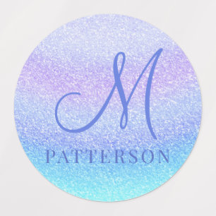 Monogram Girly Glitter Chic Sparkle Modern Name