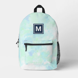 Monogram Girly Pastel Tie-dye Backpack