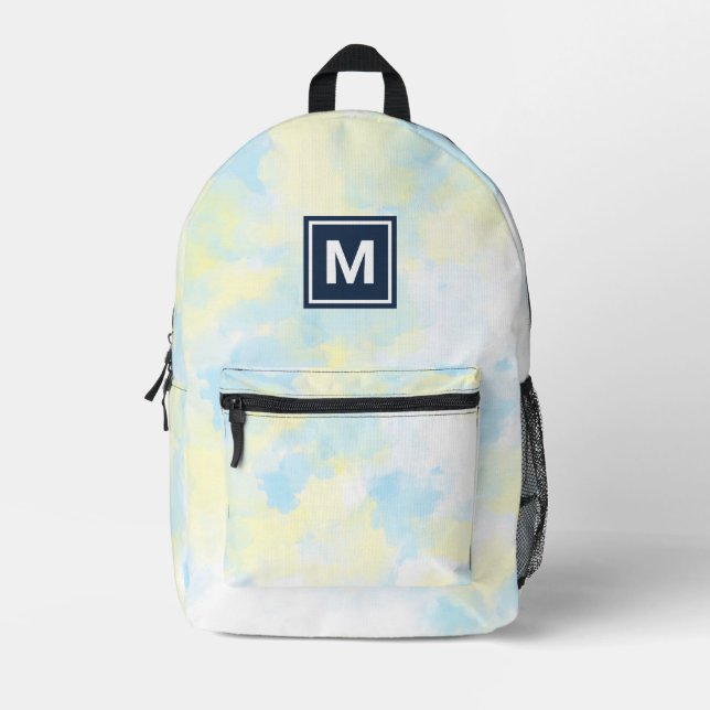Monogram Girly Pastel Tie-dye backpack (Front)