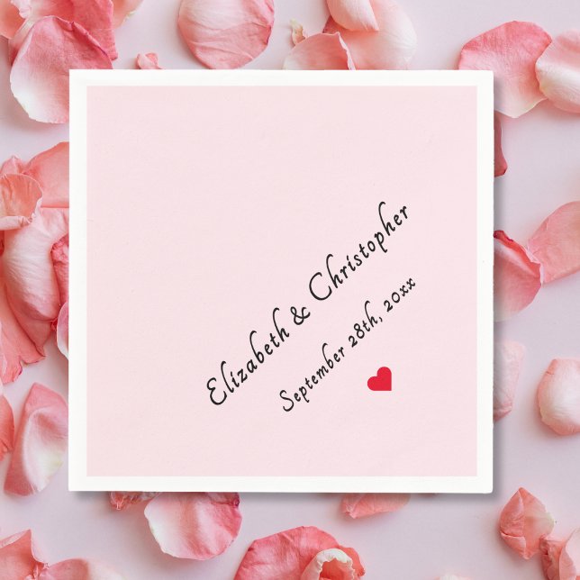 Monogram Girly Pink Colour Wedding Party Cocktail Napkin (Monogram Girly Pink Color Wedding Party Cocktail Napkins)