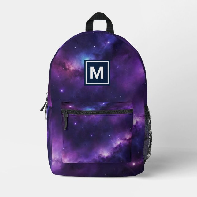 Monogram Girly Stars Galaxy Backpack (Front)