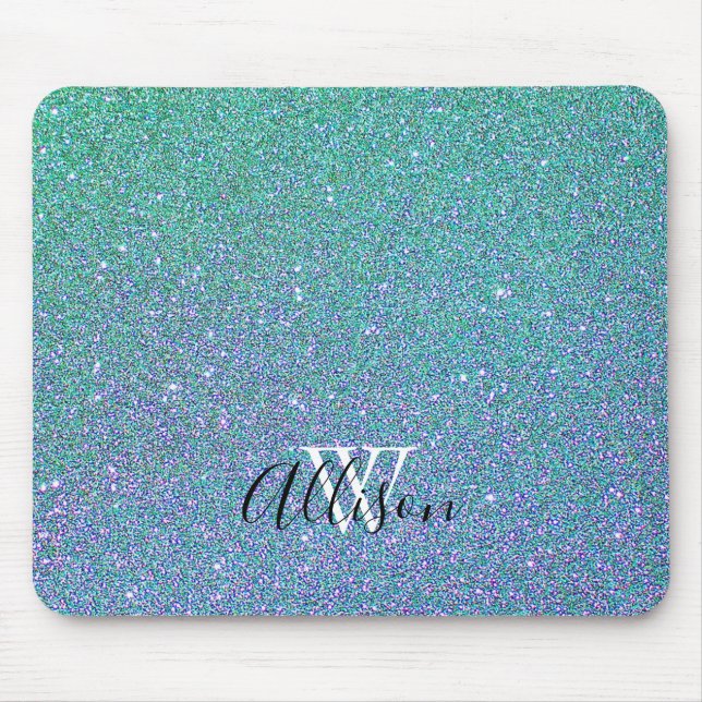 Monogram Glitter Mouse Mat (Front)