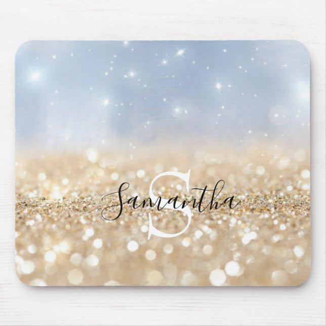 Monogram Glitter Mouse Mat (Front)