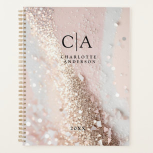 Monogram Glitter Planner