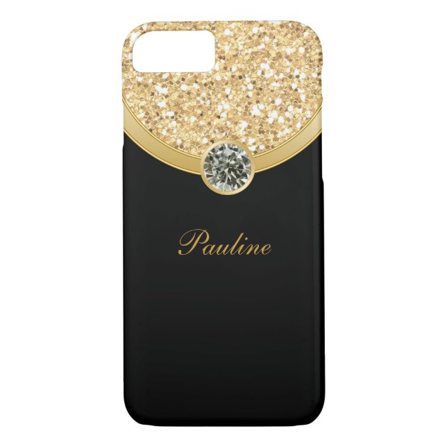 Monogram Glitter Style Case-Mate iPhone Case (Back)