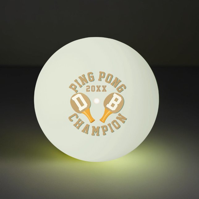 Monogram Glow in the Dark Champion Ping Pong Ball (It's not just about playing in the dark; it's about being the champion!)