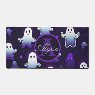 Monogram Glowing Ghosts in the Night Desk Mat