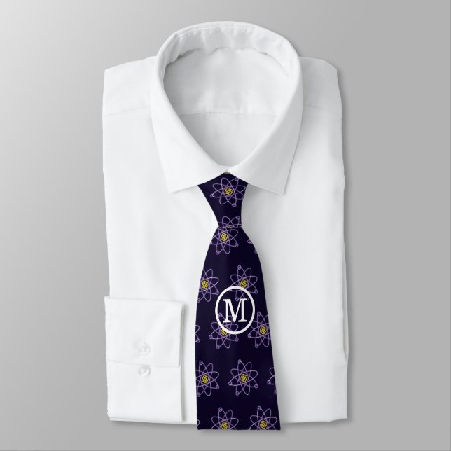 Monogram Gold and Silver Atomic Structure Science Tie (Tied)