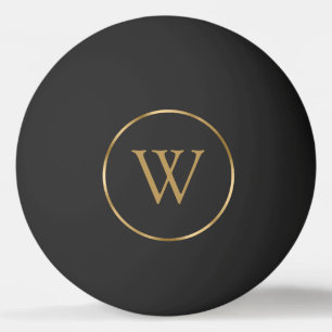 Monogram Gold Black Ping Pong Ball