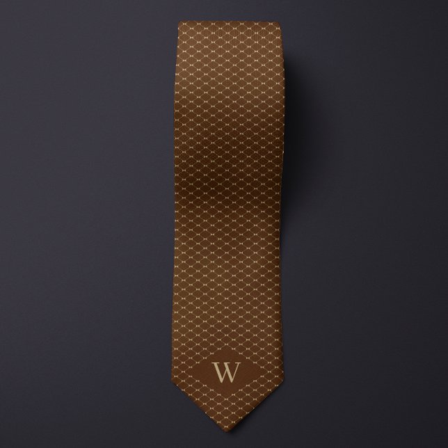 Monogram Gold Chain-Link Pattern Tie (Creator Uploaded)