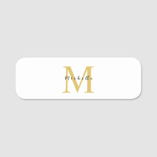 Monogram Gold Colour Your Name Special Gift Belove Name Tag