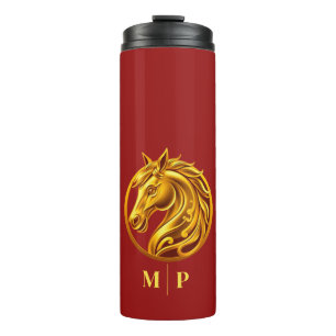 Monogram Gold Horse- Thermal Tumbler
