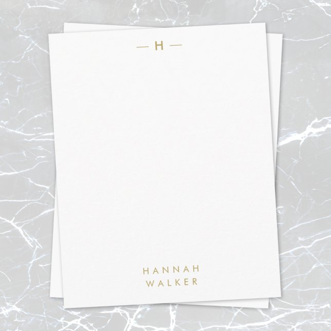 Monogram Gold | Modern Minimalist Elegant Chic Card (Creator Uploaded)