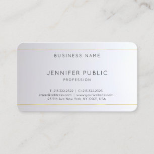 Monogram Gold Silver Rounded Elegant Template Business Card