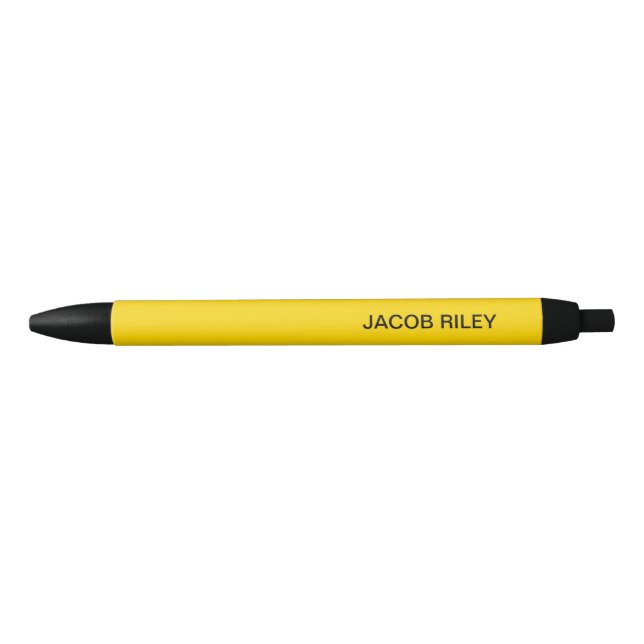 Monogram Gold Yellow Black Ink Pen (Front)