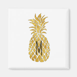 monogram golden pineapple magnet