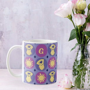 Monogram Golden Retriever Sun Whimsical Dog Coffee Mug