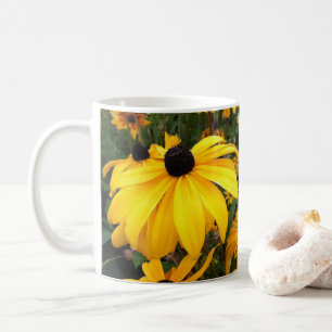 Monogram Golden Rudbeckia Black Eyed Susan Flowers Coffee Mug