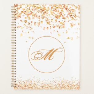 Monogram Golden Sparkles Planner