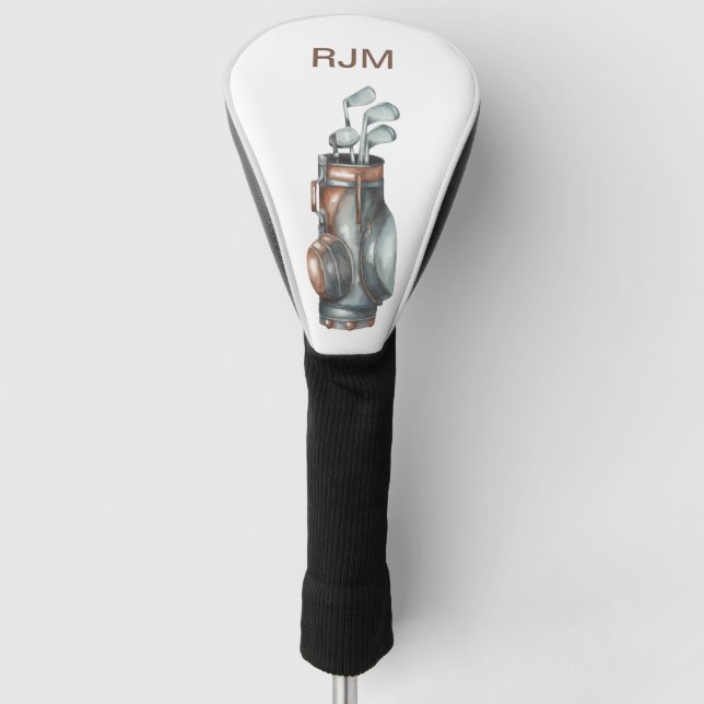 Monogram Golf Bag Golf Head Cover (Front)