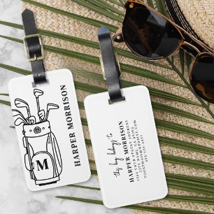 Monogram Golf Bag Luggage Tag