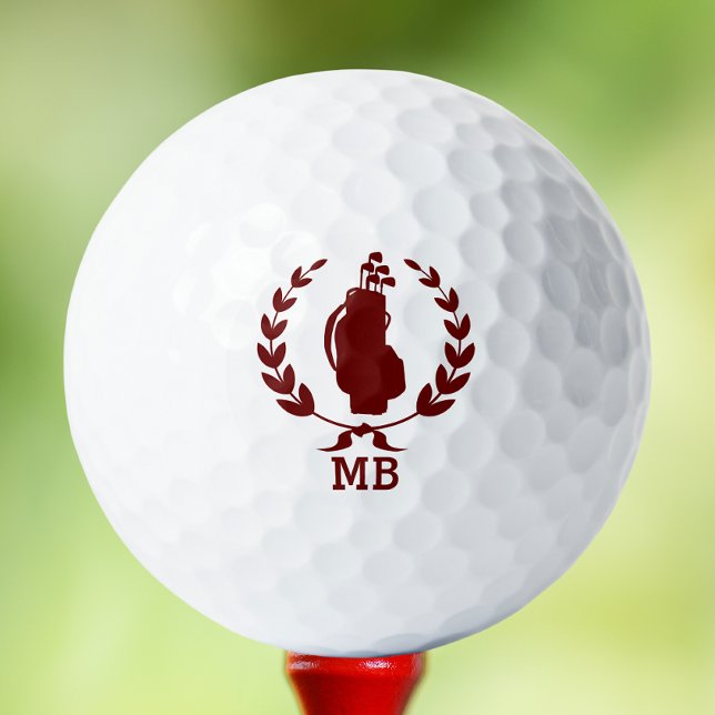 Monogram Golf Bag Wreath Monogrammed Personalised Balls (Creator Uploaded)