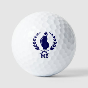 Monogram Golf Bag Wreath Monogrammed Personalised Balls
