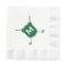 Monogram Golf Club Crest Diagonal Green Napkins