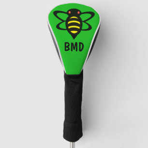 Monogram Golf Club Head Cover with Bee Design