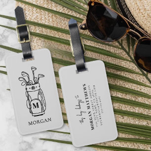 Monogram Golf Luggage Tag