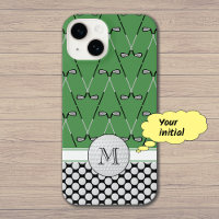 Monogram golf patterns green