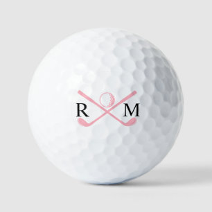 Monogram Golf Player Club Pink Logo Golf Balls