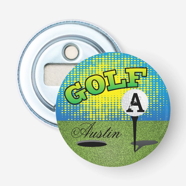 Monogram Golfing Bottle Opener (Front)