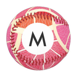 Monogram Grapefruit vintage background Baseball