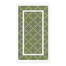 Monogram Green and Black Retro Pattern