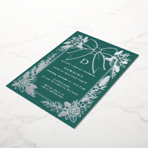Monogram Green Bow Garland Christmas Party