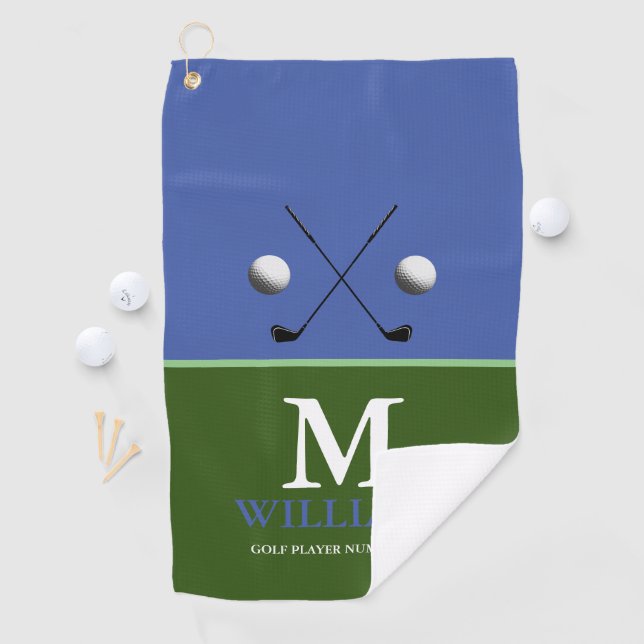 Monogram Green Golfer's Golf Towel (InSitu)