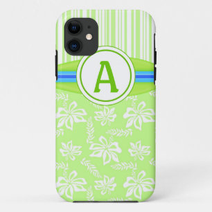 Monogram Green Hibiscus & Surfboard iPhone 5 Case