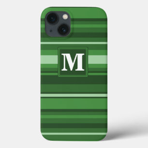 Monogram green stripes Case-Mate iPhone case