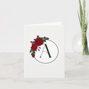 Monogram Greetings Card - Letter A