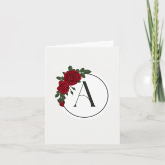 Monogram Greetings Card - Letter A